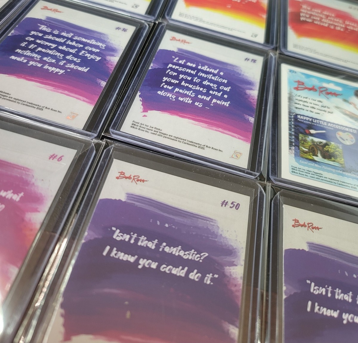 BOB ROSS Lot of 12 Cards Inc. 6 Holo's NMMT #6, 16, 18, 21
