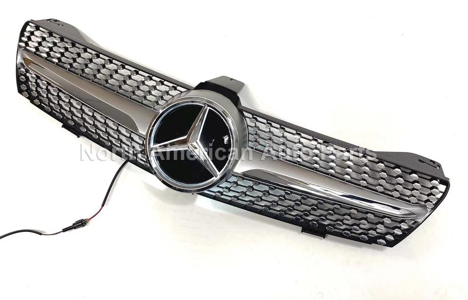 CLS63 CLS500 CLS55 2006 2007 2008 parrilla plateada diamante estrella LED iluminada Foto 2 de 4