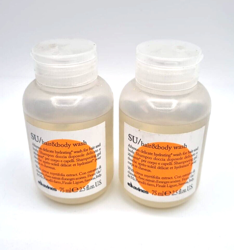 2 champú postsun lavado corporal Davines SU 75 ml G225