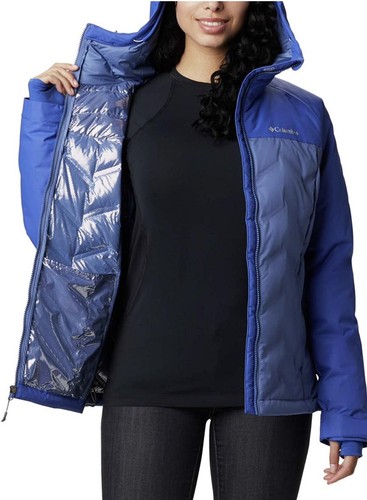 Columbia Women's Grand Trek Down Jacket, Waterproof & Breathable, Velvet Cove/La - Picture 5 of 7