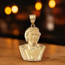 Gold El Patron Pablo Escobar Satin DC Pendant