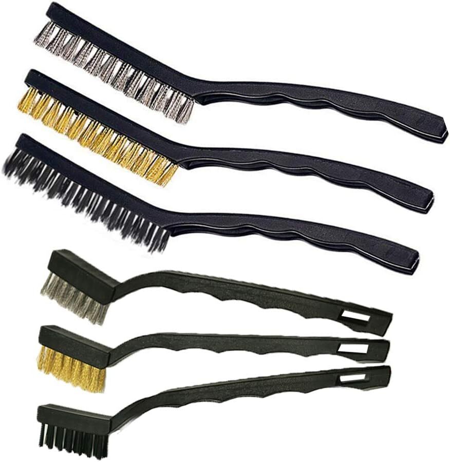 Spazzole In Acciaio Set 6 Spazzole Raschietti Per Metallo Rame Ferro Otton 07057