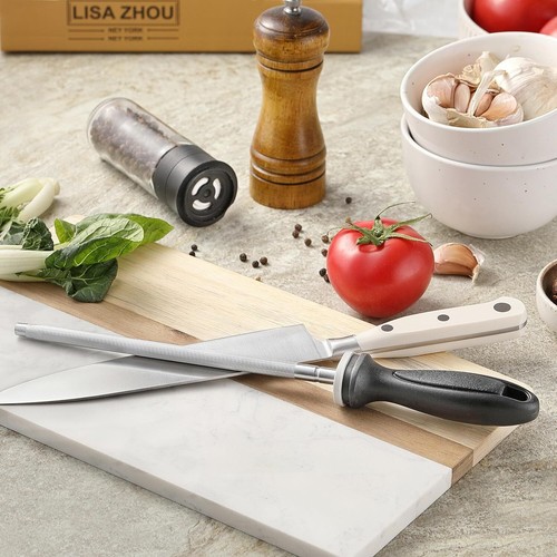 Afilador de cuchillos de cerámica 12 pollici professionale Acero para uso de cocina - Foto 5 di 11