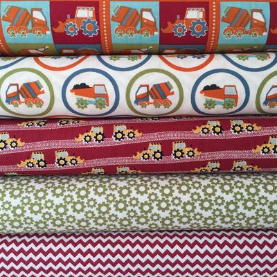 Stoff Freedom Construction 100% Baumwollstoff FQ Basteln Quilt Patchwork rot