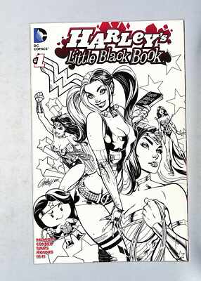 (6234) Harley's Little Black Book #1 J. Scott Campbell Black n White var Grade 9