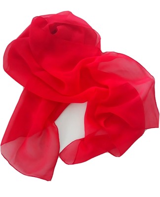 red chiffon wrap