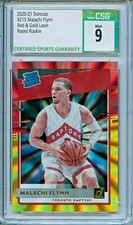 2020-21 Donruss * Malachi Flynn * Red & Gold Laser Rated Rookie #215   CSG 9