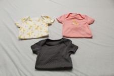 Baby Views Girl's 3-Pack Short Sleeve Snap Button Bodysuits JL3 Multi Size 6-9M