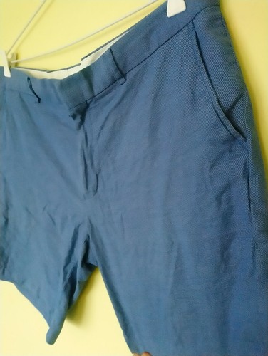 Oxford Blue Cotton Shorts Sz 36-38 - Picture 3 of 8