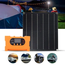 50Watts Solar Panel Kit 18V Battery Charger Camping With 100A Controller Set New