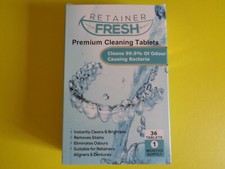RETAINER FRESH- Cleaning Tablets - 36 Tablets 1 Months Supply  NEW EXPIRY 10-25