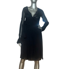 NWT Celine Black Silk Wrap Dress 012 