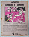 TSR AD&D 1st Ed 9028 Player Character Record Sheets 1979 2nd Printing Pink Fair