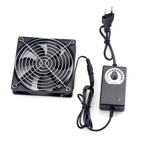 120mm x 25mm 110V 220V AC Powered Cooling Fan With Speed Controller 5V to 12V - Afbeelding 24 van 27