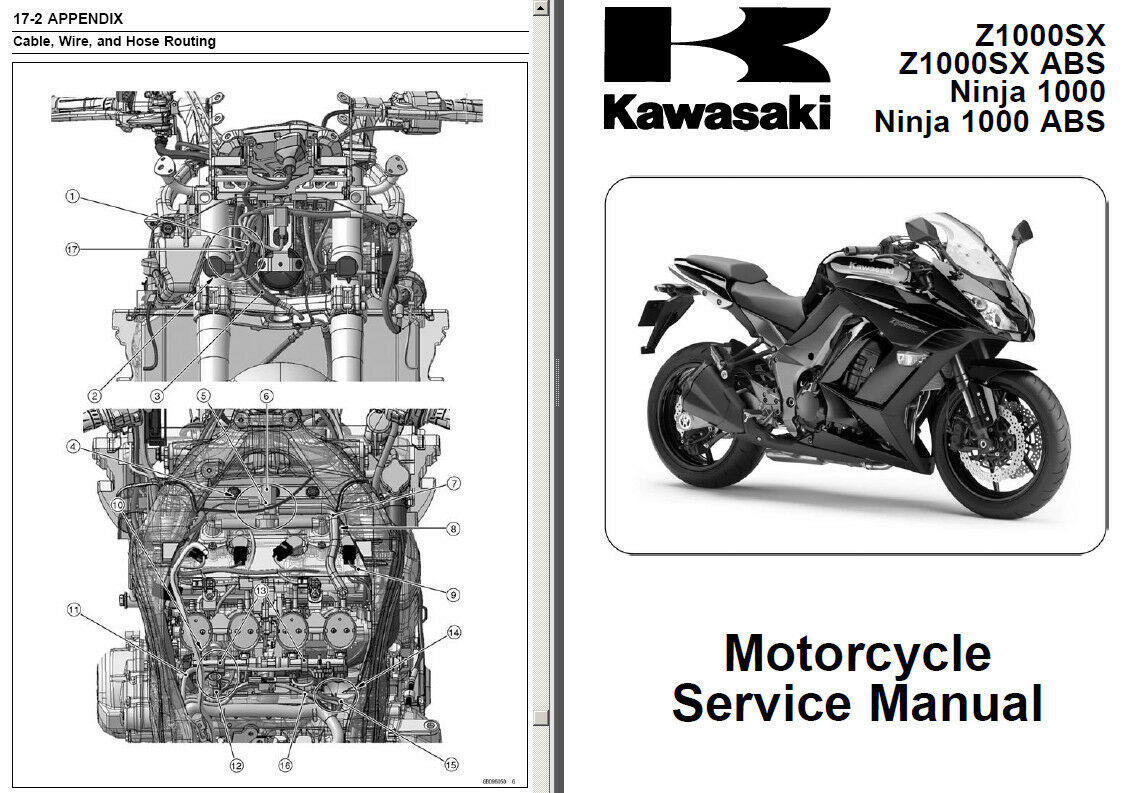 Kawasaki Ninja 1000 - Z1000SX (ZX1000) Service, Owner's and