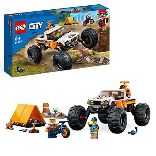 LEGO City 4x4 Off-Roader Adventures Camping Set, Monster Truck Style Car Toy and