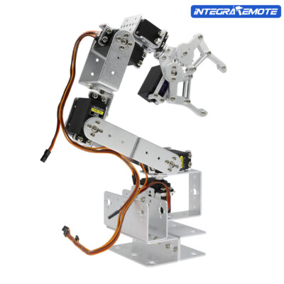 6DOF Mechanical Robotic Arm Aluminium Set Clamp Claw Mount Robot Kit For Arduino