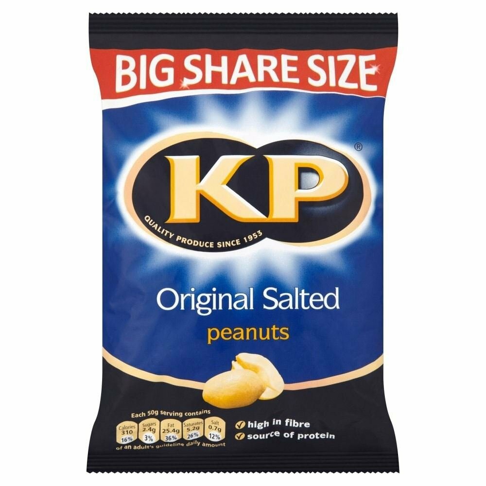 KP Original Salado Cacahuetes (500g) - Paquete de 2