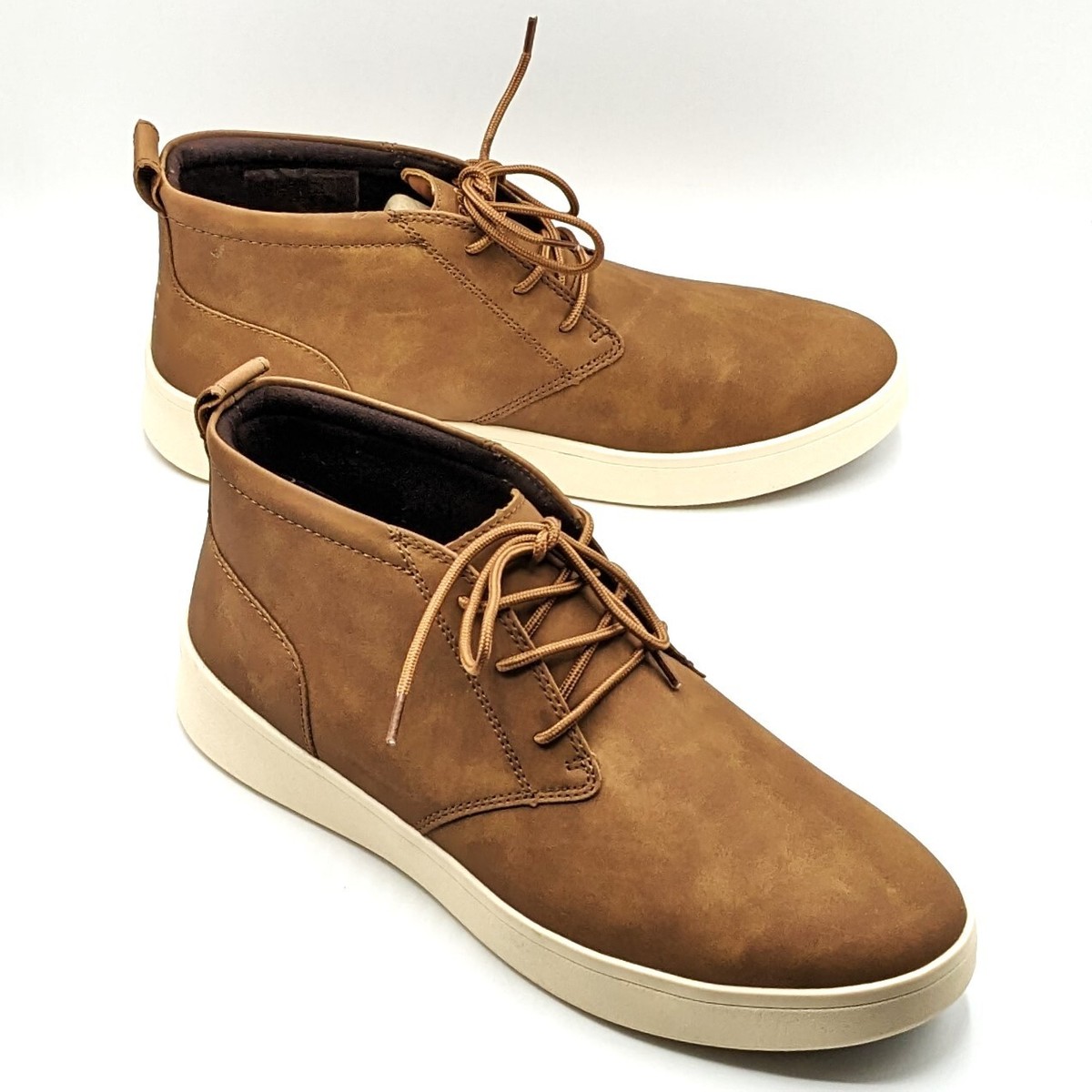 IZOD “Palmer” Men's Faux Leather Lace-Up Sport Style Chukka Boot