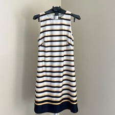 Vince Camuto Sailor dress navy yelloww white sleeveless women size 8 preppy