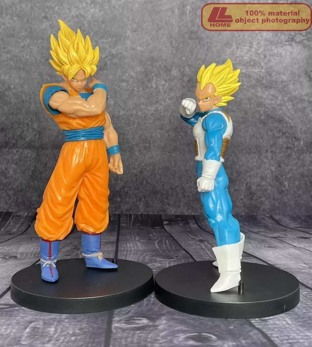 Anime Dragon Ball Z Super Saiyan Goku Vegeta ROS 2pcs Figure Statue Toy Gift