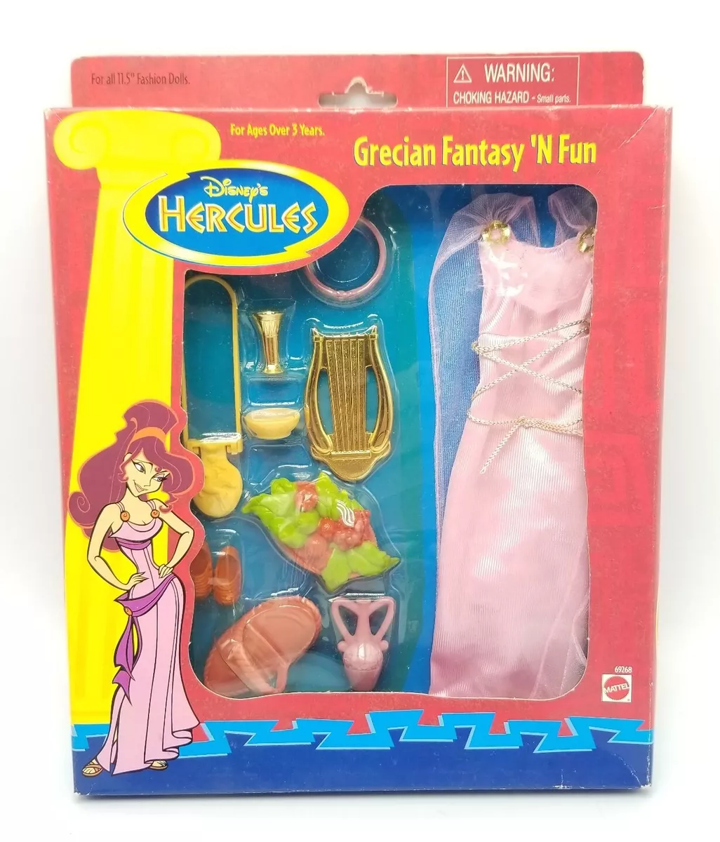 Vintage Mattel Disney Hercules Grecian Fantasy N Fun MEGARA DOLL Outfit 69268