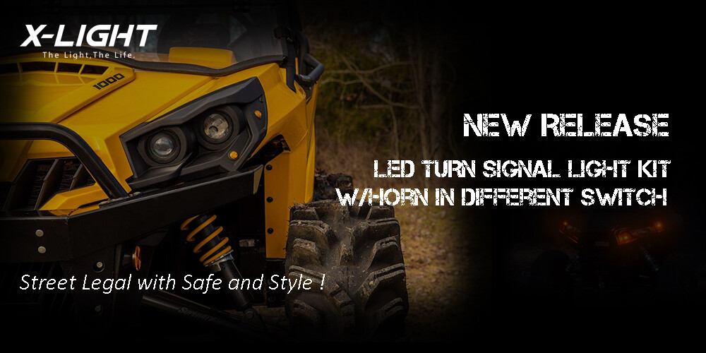 Golf Speaker Side By Side UTV OPP ULITE Amber Led UTV Turn Signal Kit 4 In 1, Universal UTV ATV Street Legal Turn Polaris ATV, Side-by-Side & UTV Accessories For Ranger Rocker - Foto 2