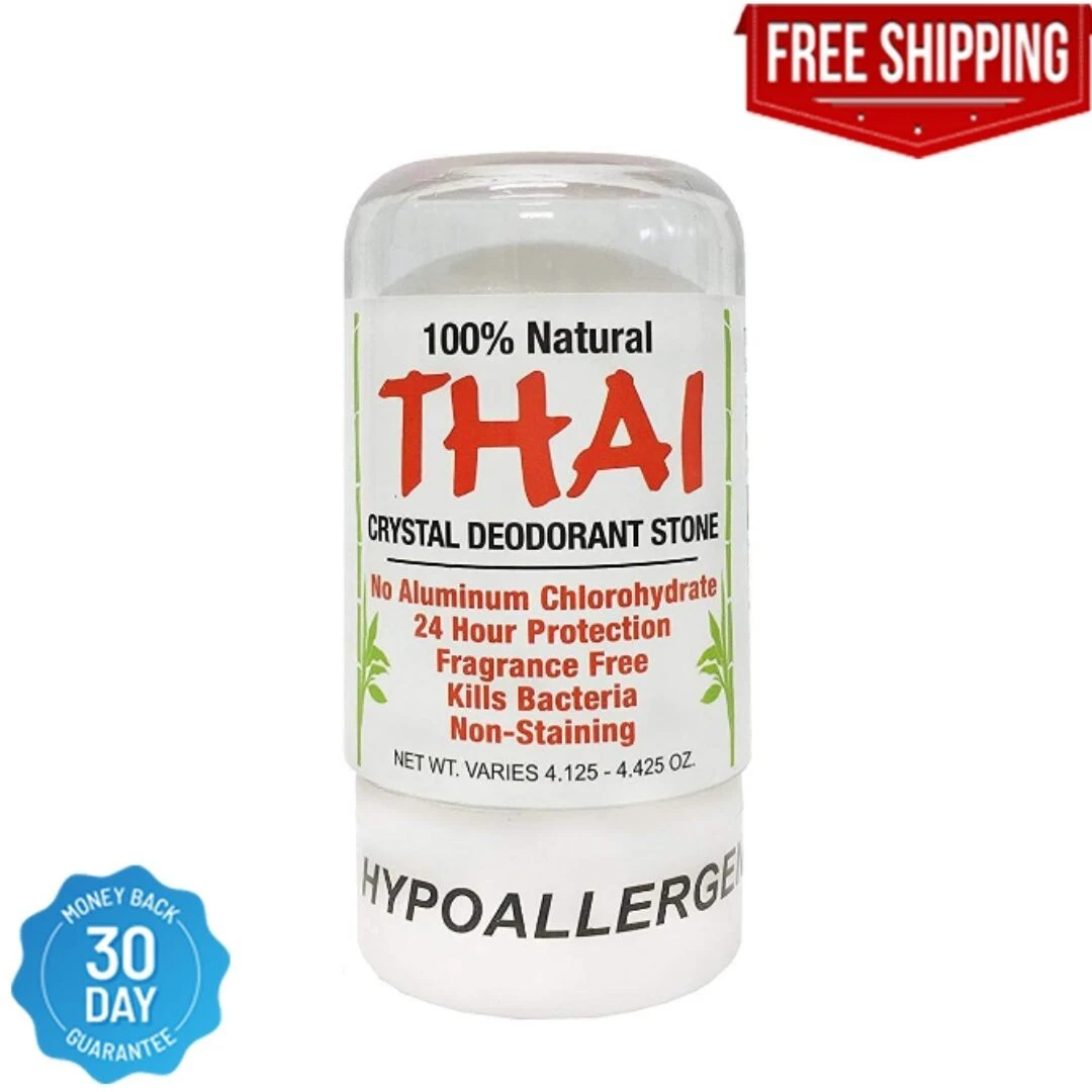 2-Pack Deodorant Stones of America Thai Crystal Deodorant, Non-Staining 4.25 oz