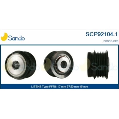 Riemenscheibe Generator Sando SCP92104.1 für Chrysler Jeep Ika
