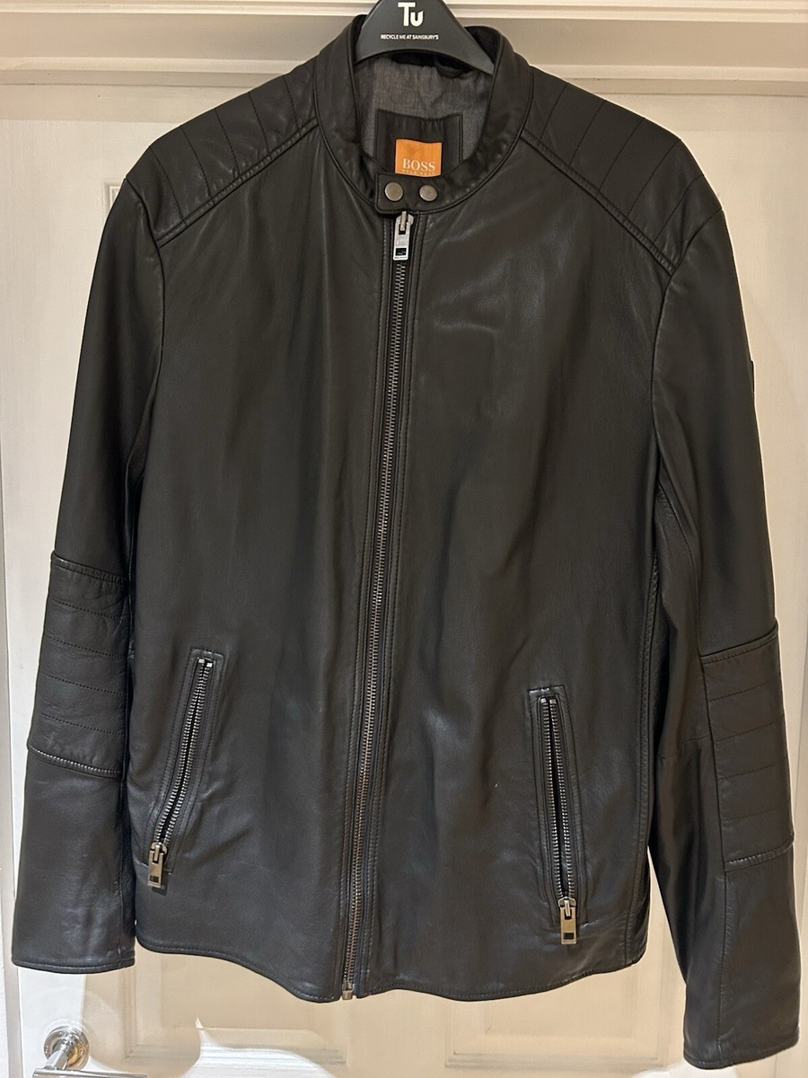 hugo boss nappa leather jacket UK