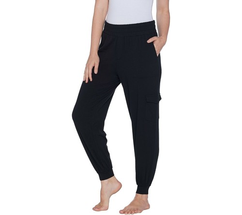 AnyBody Petite Cozy Knit Cargo Jogger 