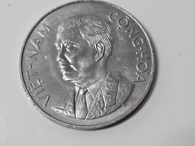 1963 South Vietnam 50 Xu Ngo Dinh Diem Aluminum Coin KM#6 Historical - Image 1 of 2