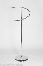HEAVY DUTY SPIRAL CLOTHES RAIL GARMENT DRESS DISPLAY SHOP HANGING RACK CHROME