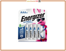 Energizer Ultimate Lithium AAA Batteries 4-Pack BRAND NEW FREE SHIPPING USA 
