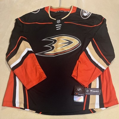 NEW Men's Fanatics Black Anaheim Ducks Breakaway Home Jersey 2XL XXL NHL 