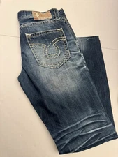 BIG STAR Blue Jeans Limited Vintage Collection 33 L  Front Whiskered NWOT