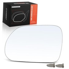 Left Driver Side Non-Heated Mirror Glass with Backing Plate Compatible with