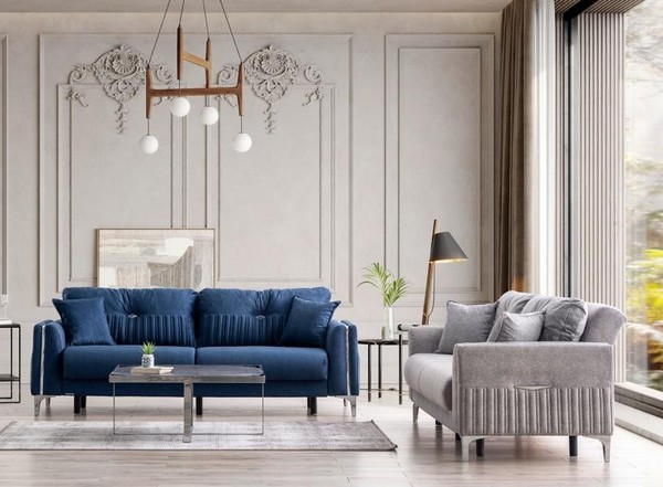 Komfortable Sofagarnitur 3+3 Sitzer Stilvolles Design FüR Entspanntes Wohnen-image