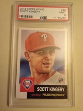 2018 TOPPS LIVING Scott Kingery SP #40 Graded PSA 9 Mint Rookie Baseball Card. rookie card picture