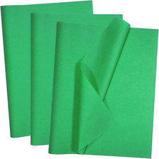 100 Sheets Green Tissue Paper 14 x 20 Inches Green Wrapping Paper Bulk for Wedd