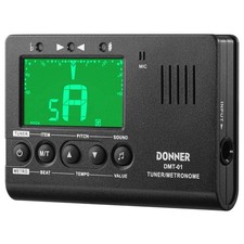 Donner Metronome Tuner for All Instruments - Guitar, Bass, Violin, Black