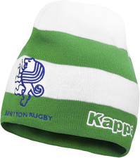 Benetton Rugby Adult Beanie Green & White Kappa Crest Hat - New