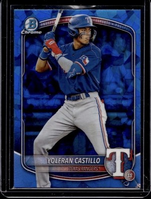 2025 Bowman Draft Sapphire Yolfran Castillo Chrome #BDC-107 Rangers