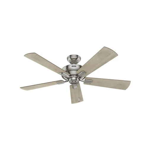 Hunter Fan Crestfield Ceiling Fan 52In Nickel Bleached Grey Pine - Picture 3 of 8