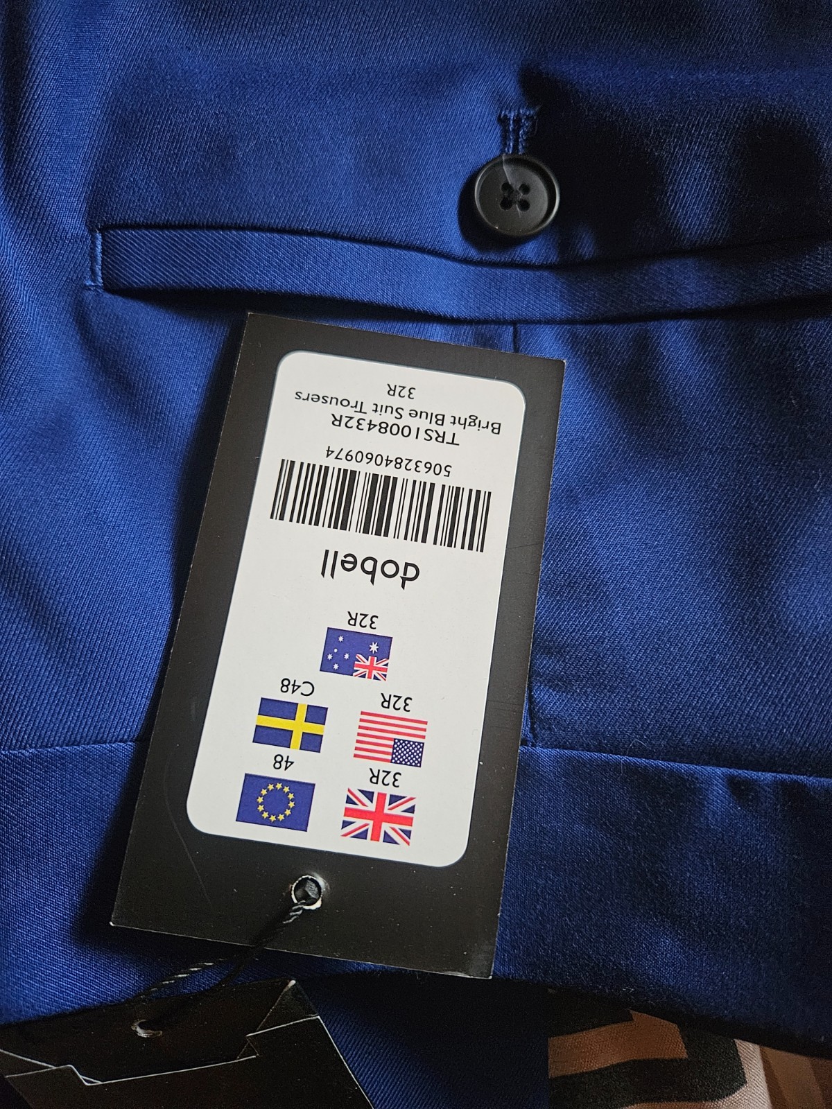 wedding suit for men 3 piece brand new with tags, bright blue colour comes with image 6