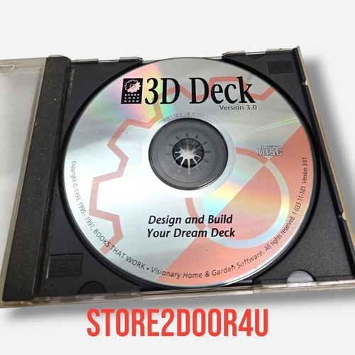 3D DECK Ver. 3.0 HOME DESIGN CD-ROM for Windows Design & Build Your Own Deck
