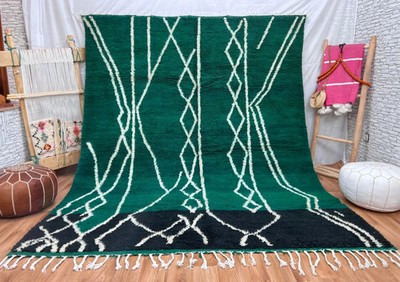 Custom Boujad Wool Rug: Authentic Moroccan Berber Carpet