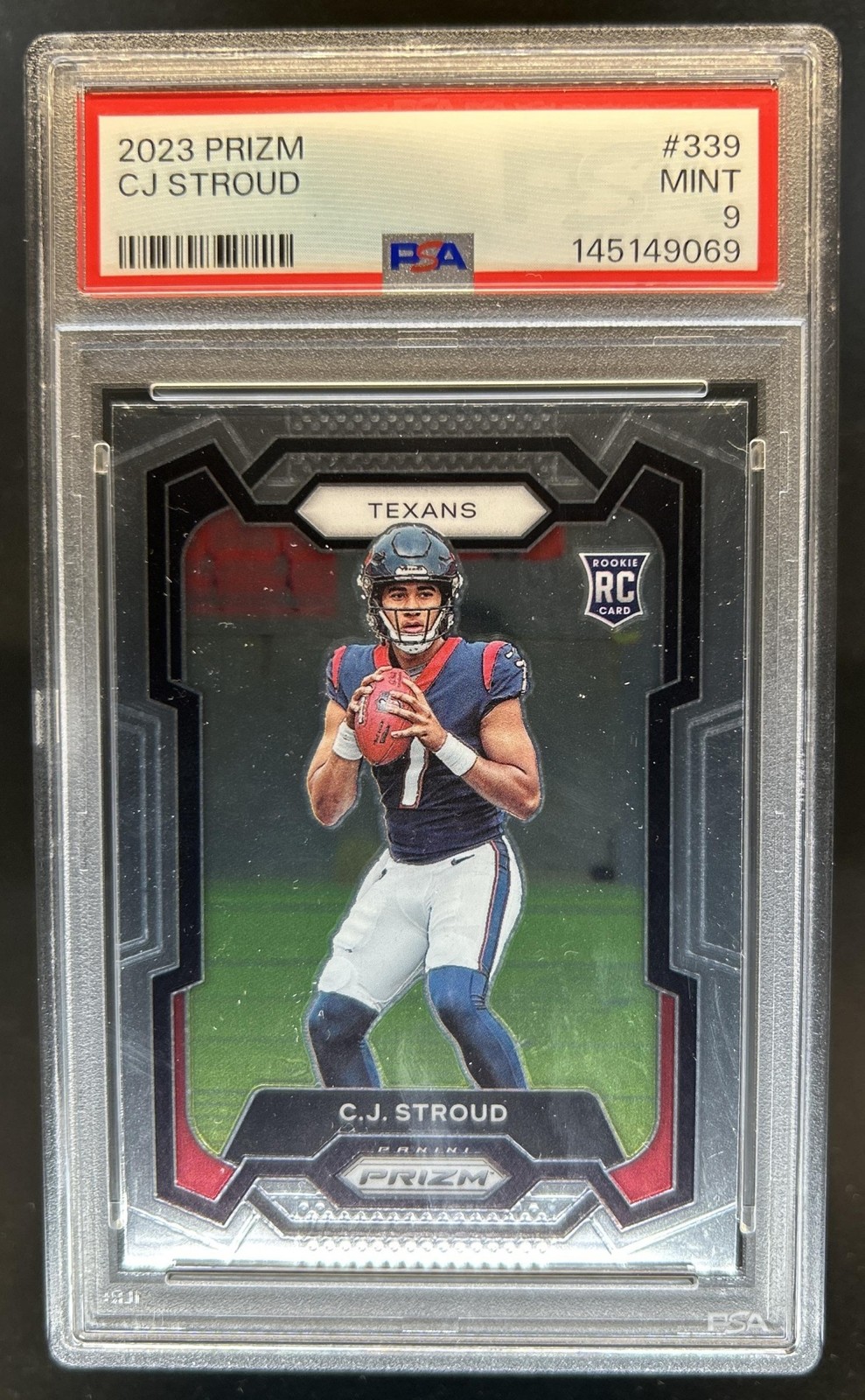 2023 Panini Prizm C.J. Stroud RC Rookie #339 Texans PSA 9 view 1