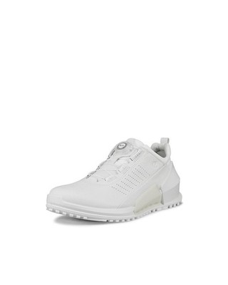 Ecco Biom 2.0 White Leather Boa Sneaker Walker Athletic Shoes EU 47 Men's 13 US