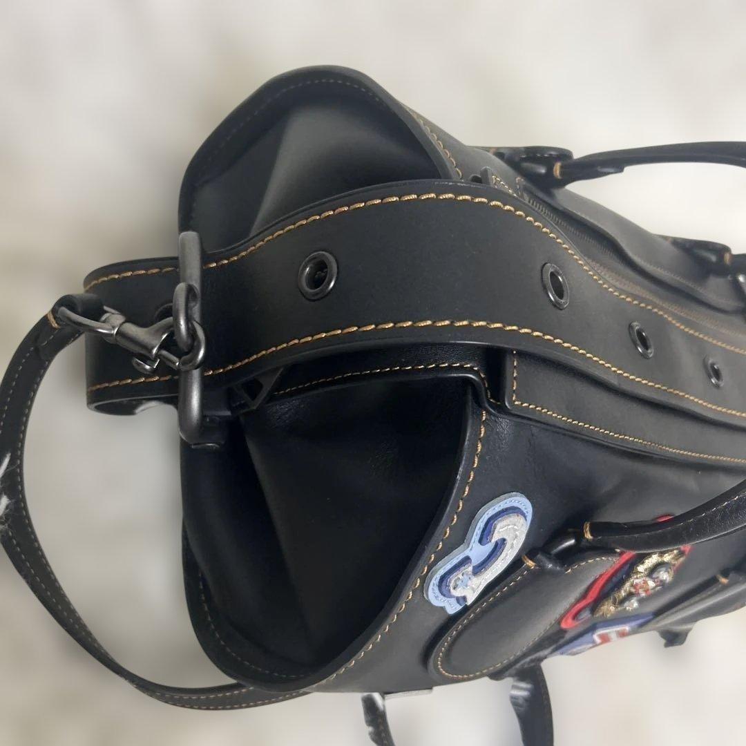 Used authentic Coach 1941 Varsity Patch leather s… - image 4